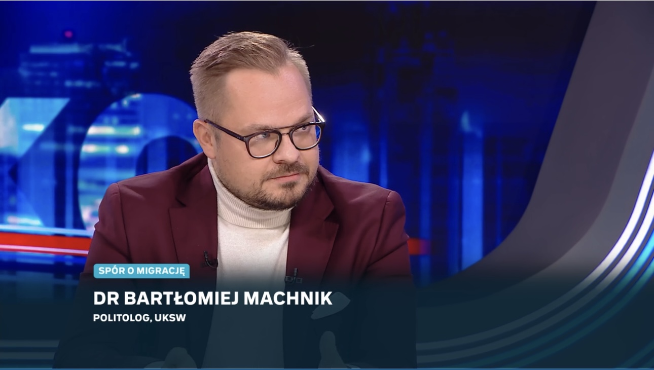 Dr Bartłomiej Machnik w programie telewizyjnym
